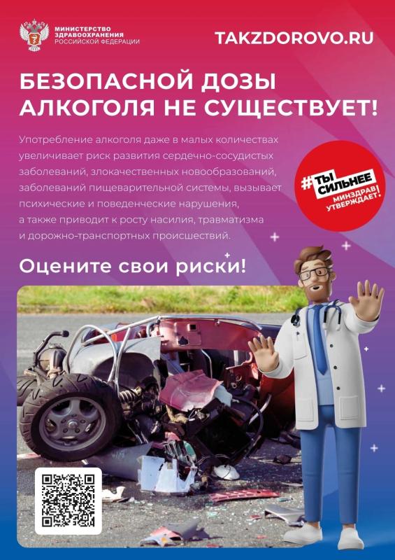 Друзья! Откажитесь от употребления алкоголя! Безопасной дозы алкоголя не существует!