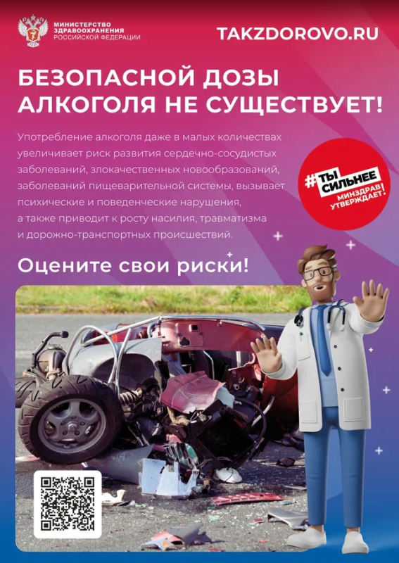 Друзья! Безопасной дозы алкоголя не существует! Оцените свои риски!