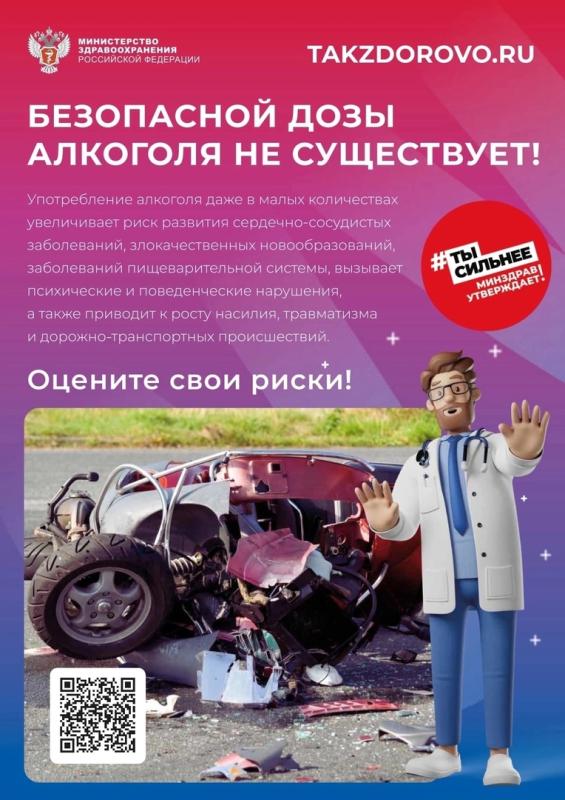 Друзья! Откажитесь от употребления алкоголя! Безопасной дозы алкоголя не существует!